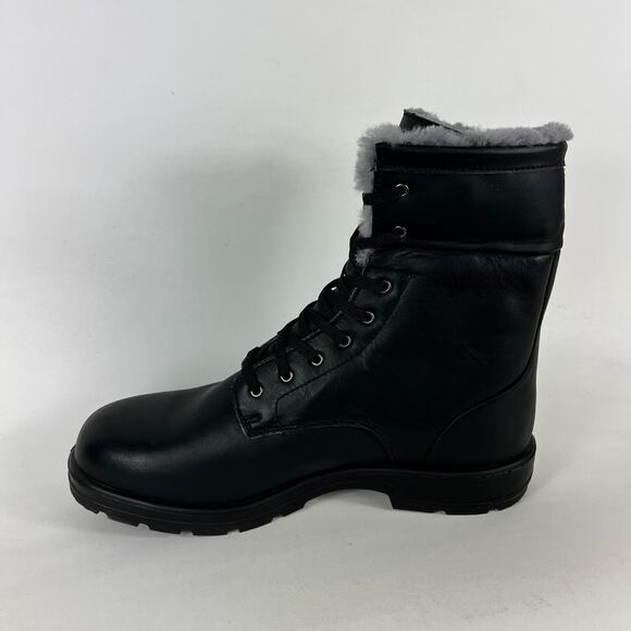 Blundstone 1465 Men's 11 Triple Black Leather Lace Up Ankle Winter Thermal Boots - Picture 6 of 12